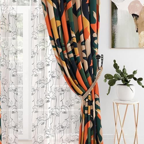 Sumnacon Set of 2 Decorative Curtain Holdbacks Black