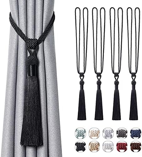 NICEEC 4 Pack Decorative Curtain Holdbacks