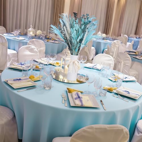 120 Pcs Blue Dried Pampas Grass Decor Bouquet