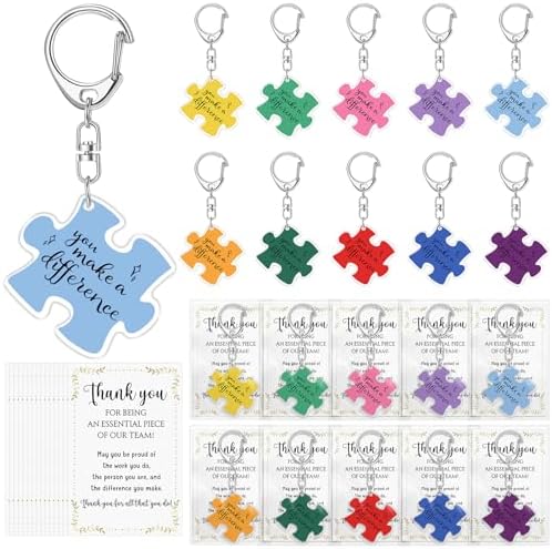 Geelin Team Puzzle Keychain Set for Appreciation Gifts