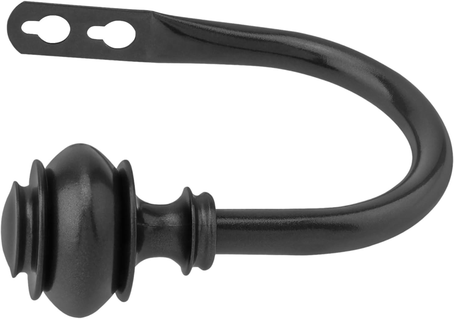 Curtain Holdbacks 4 Pack Black Wall Mounted Hooks