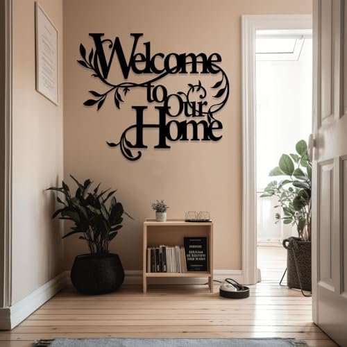 Welcome to Our Home Metal Wall Decor Sign