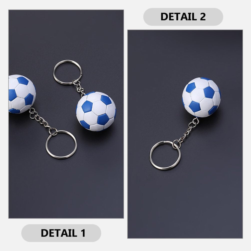6pcs Soccer Keychain Pendants for Party Favors