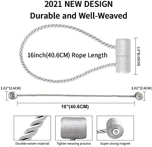 Modern Magnetic Curtain Holdbacks 2 Pack
