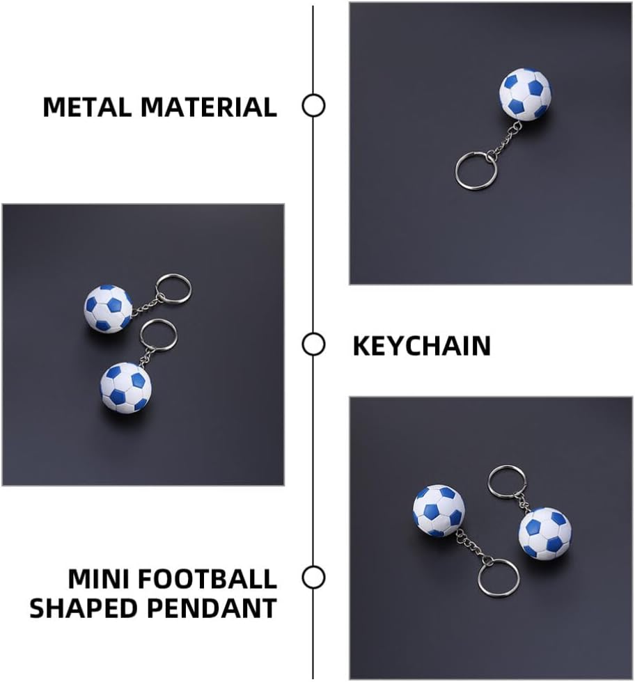 6pcs Soccer Keychain Pendants for Party Favors