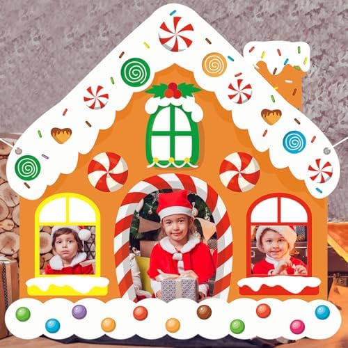 Large Christmas Gingerbread House Photo Booth Prop