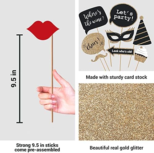 Perfect Occasion Fully Assembled Birthday Photo Booth Props 30 Piece Box Set