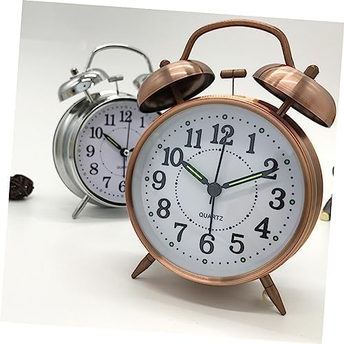 Holidanna Metal Double Bells Alarm Clock with Nightlight