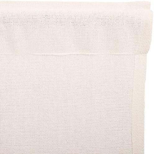 VHC Brands Burlap Antique White Farmhouse Curtains Set of 2