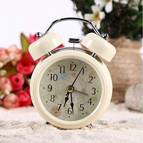 Retro Double Bell Alarm Clock with Night Light
