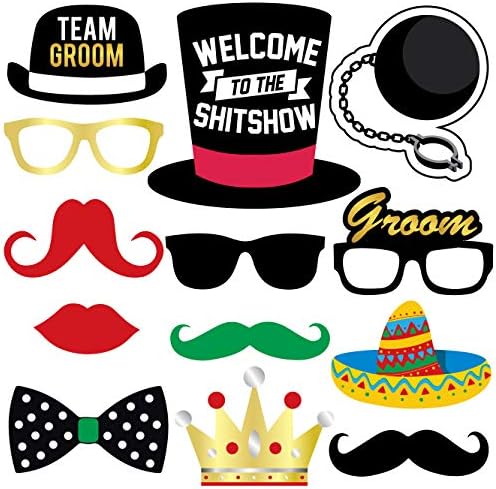 Bachelor Party Photo Booth Props 37 Piece Set