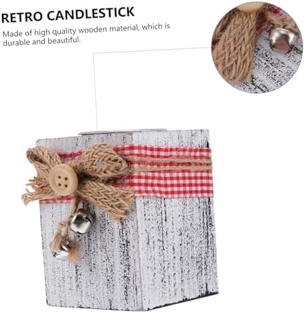 MAGICLULU Christmas Candle Holder Wooden Decor for Holiday Tables
