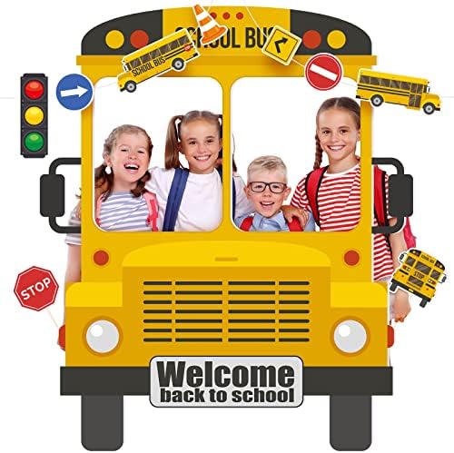 Thenshop School Bus Photo Booth Frame Set