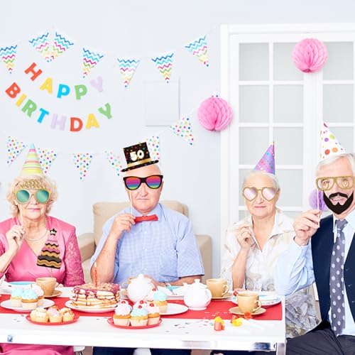 BRT Bearingshui 50th Birthday Photo Booth Props Kit