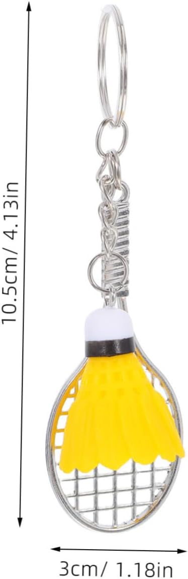 Cabilock 6pcs Mini Sports Pendant Keyring Badminton Bag Charm