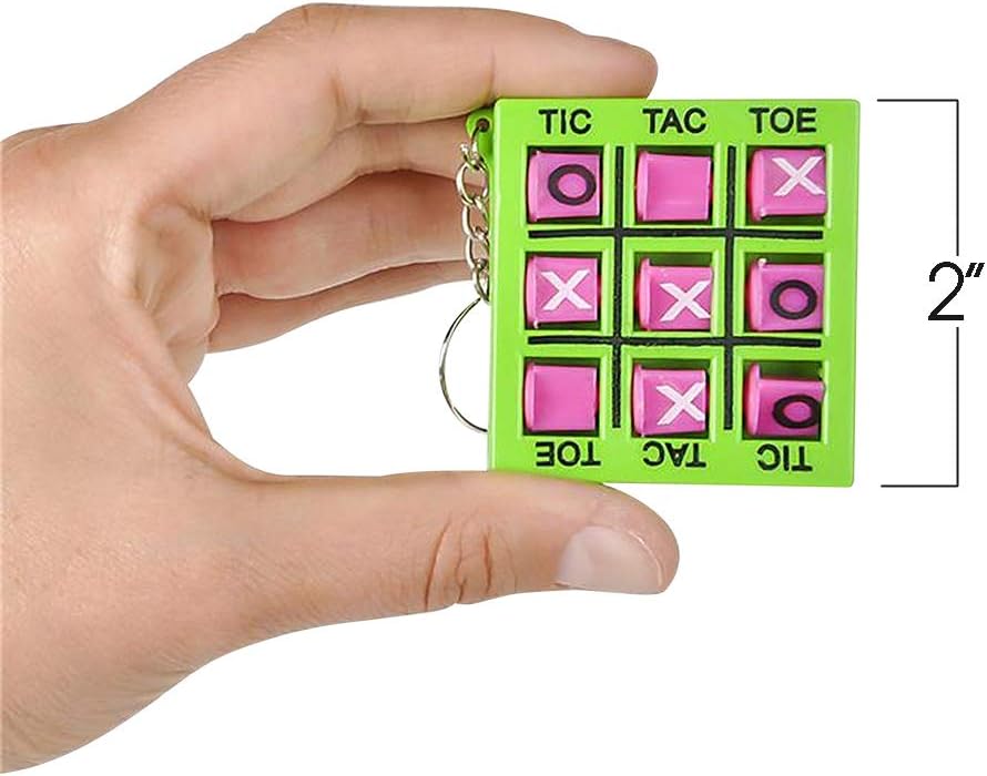 ArtCreativity 2 Inch Tic Tac Toe Keychains Set of 12