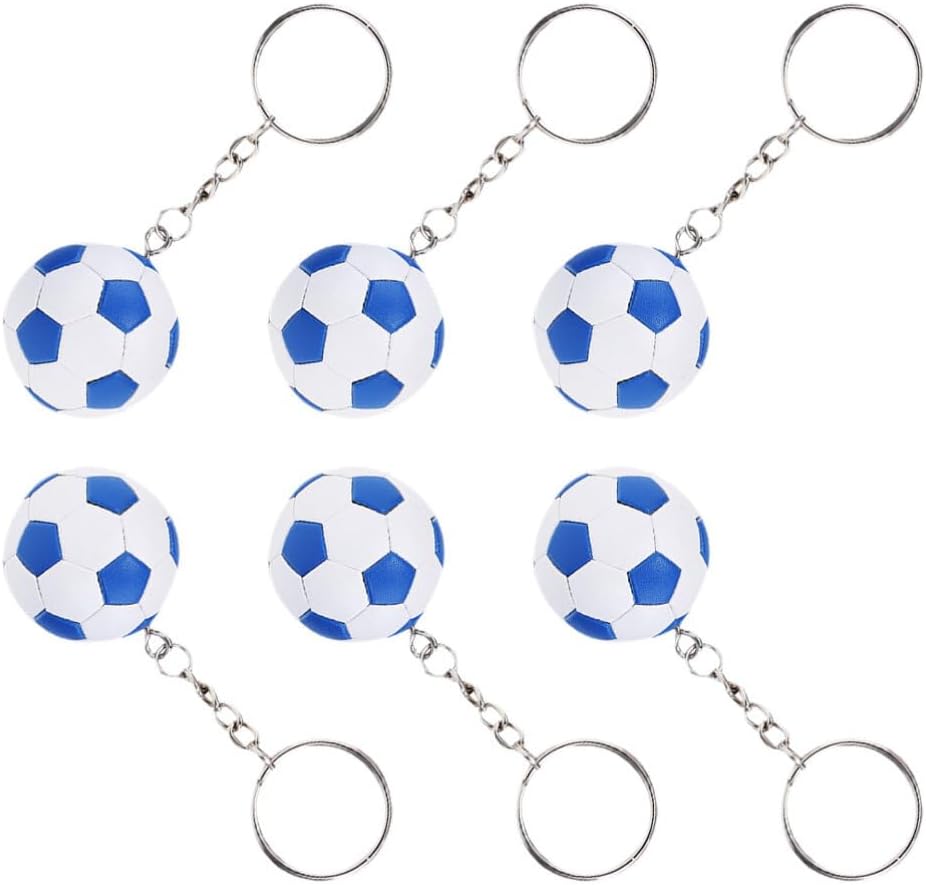 6pcs Soccer Keychain Pendants for Party Favors