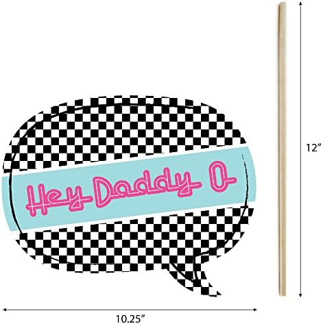 Big Dot of Happiness 1950s Sock Hop Photo Booth Props Kit