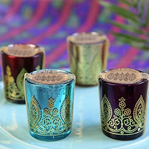 Kate Aspen Indian Jewel Henna Candle Holders Set of 4