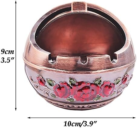 Hourwof Smokeless Ashtray with Lid Copper