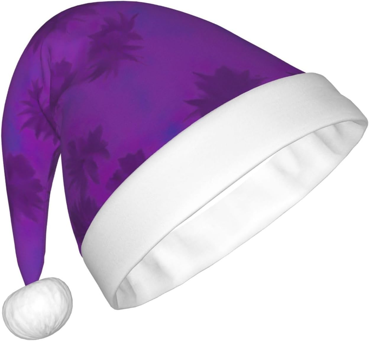 QinZheng Purple Haze04 Print Santa Hat for Women