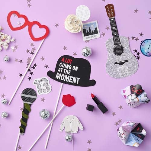 Big Dot of Happiness Party Era Photo Booth Props - 20 Ct