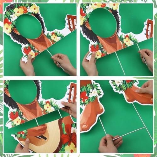 2 Pcs Life Size Hawaiian Couple Photo Props