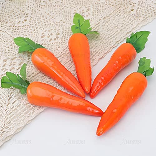 AUEAR 5 Pack Artificial Carrots for Home Decor
