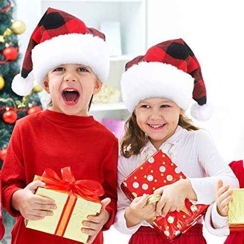 Plaid Santa Hat for Unisex Adults 1