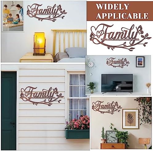 AUHOKY Family Love Wall Art Metal Sign Decor