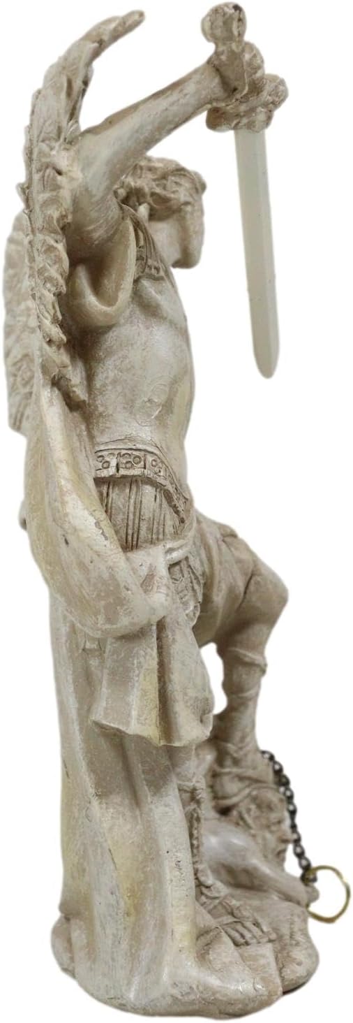 Ebros Ivory Painted Archangel Michael Statue 5 Inch
