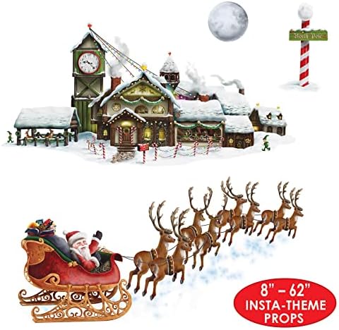 Beistle Santas Sleigh Workshop Props