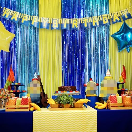 Yellow Jeans Cartoon Themed Photo Booth Curtain