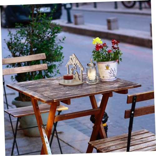 Mobestech 6pcs Wooden Candle Holders for Christmas Decor