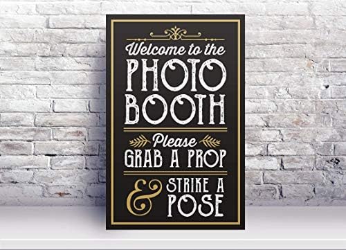 Perfect Photo Booth Prop Sign with Easel Backer Stand
