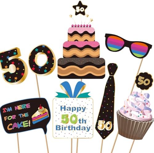 BRT Bearingshui 50th Birthday Photo Booth Props Kit