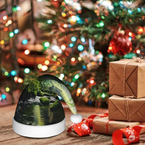 Personalized Santa Hat with Cliff Moss Print for Women