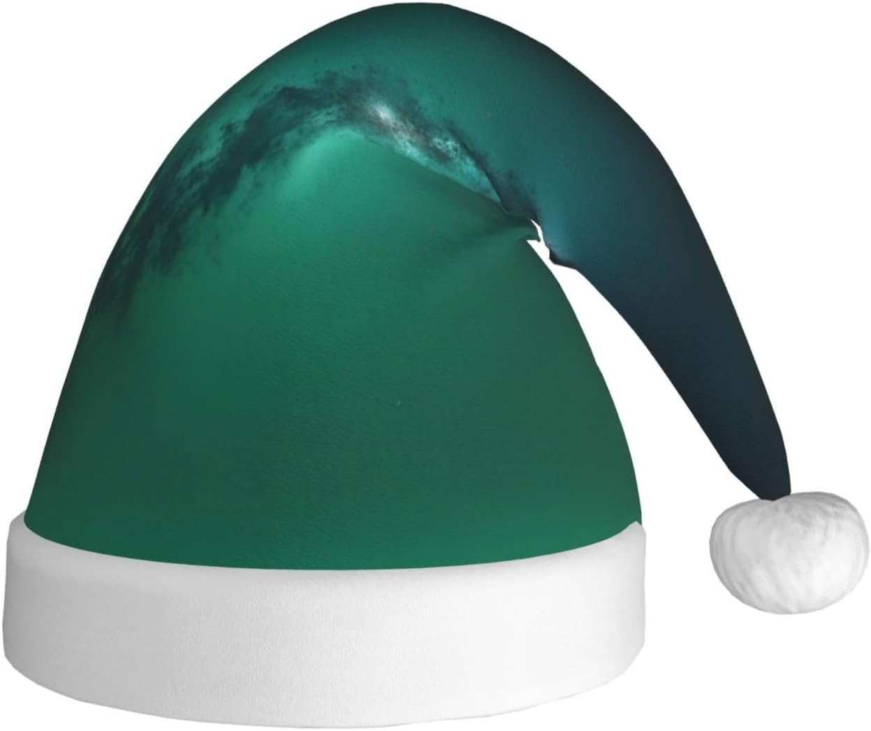 Galaxy Green Santa Hat Personalized Funny Christmas Headwear for Women