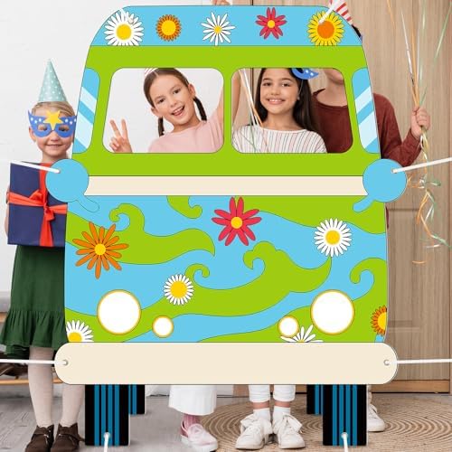 Funny Hippie Bus Photo Prop Banner for Parties