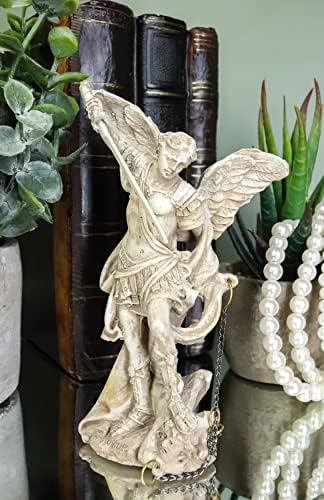 Ebros Ivory Painted Archangel Michael Statue 5 Inch