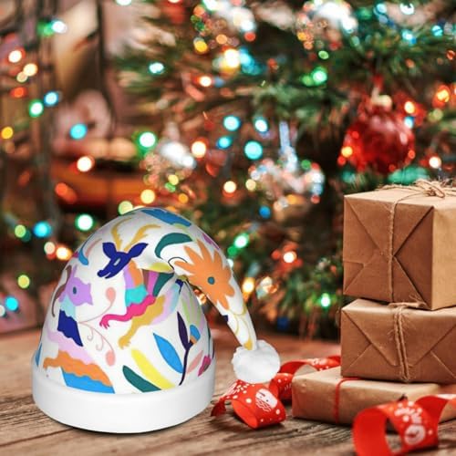 QinZheng LED Santa Hat with Animals Print