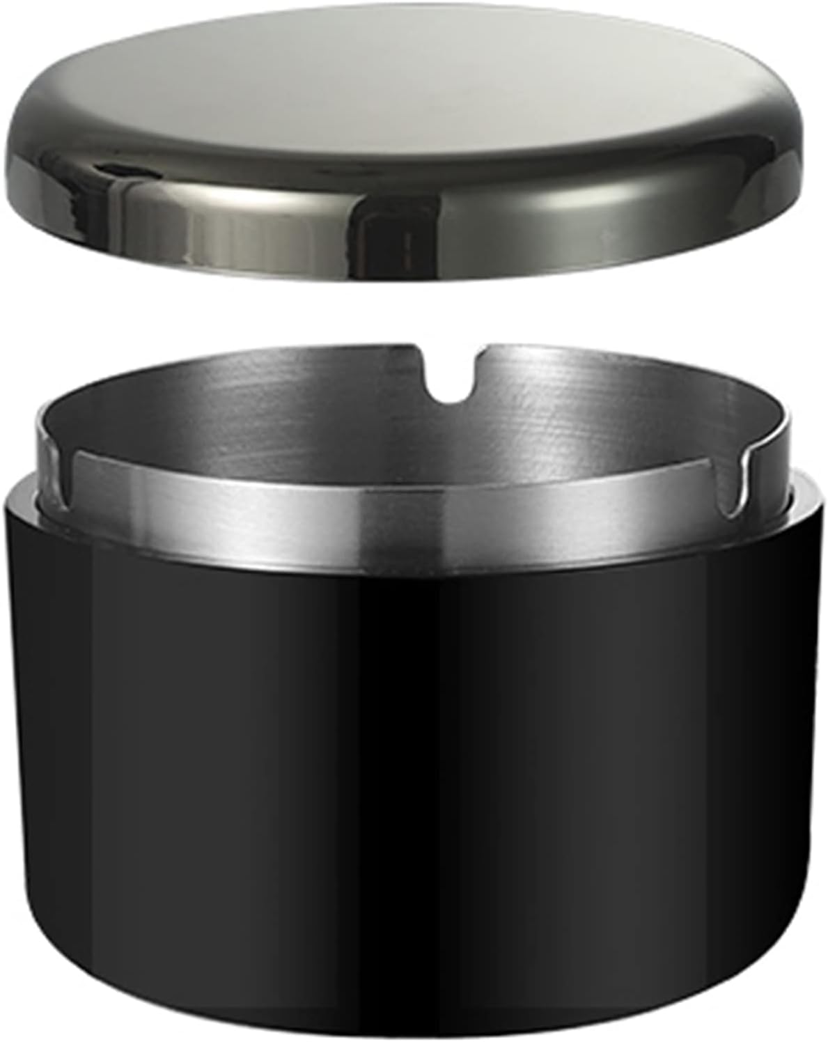 Modern Outdoor Cigarette Ashtray with Lid and Stainless Steel Inner Liner