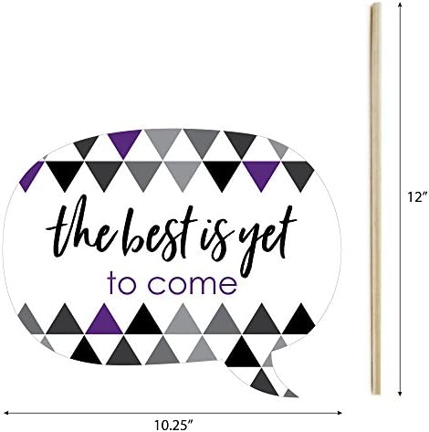Big Dot of Happiness Graduation Props 2025 Purple 20-Pack