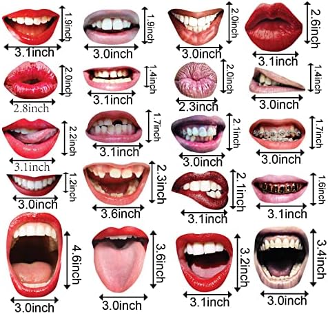 20pcs Funny Lip Mouth Photobooth Props for Parties