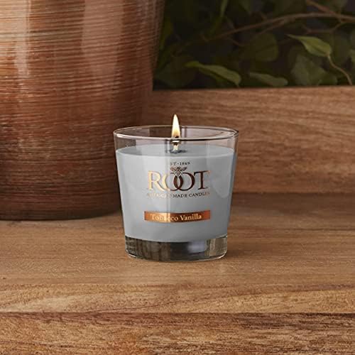 Root Candles Honeycomb Veriglass Scented Beeswax Blend Candle - Small - Tobacco Vanilla