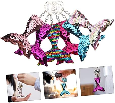 PRETYZOOM 6pcs Mermaid Keychains for Backpacks and Keychain Decor