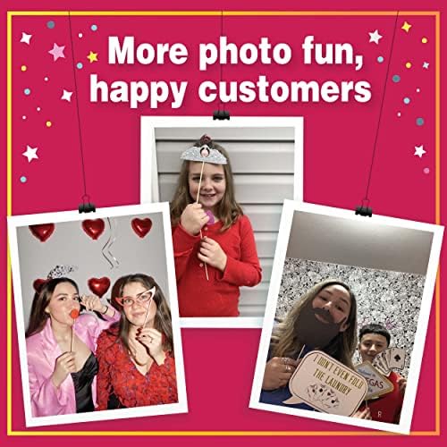Casino Party Photo Booth Props Set - 41 Piece with Sign and Sticks