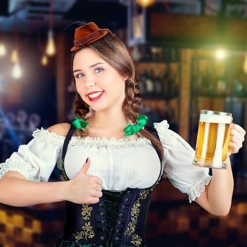 4 Pcs Oktoberfest Headbands with Feathers for Costume Party