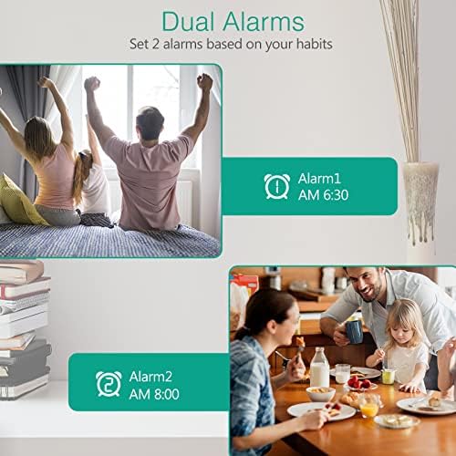 ORIA Digital Alarm Clock with Temperature Display