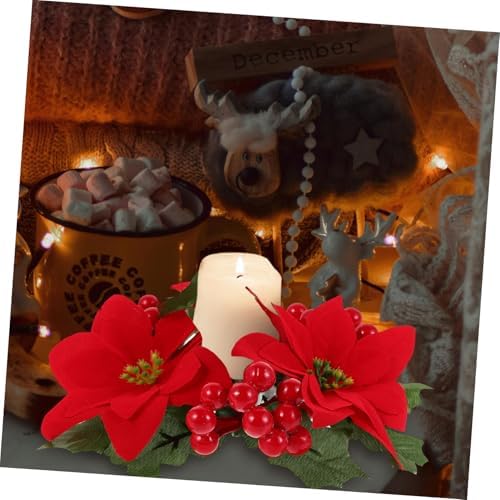 Wakauto Mini Christmas Candle Wreath Decor